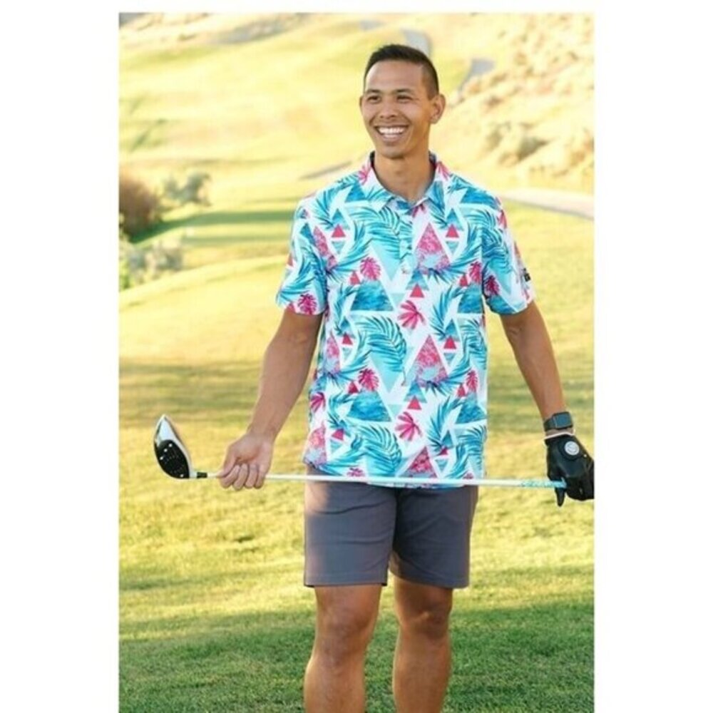 NEW Yatta Golf MaiKai’i Golf Polo Short Sleeve‎ Shirt Mens Size 4XL NWT